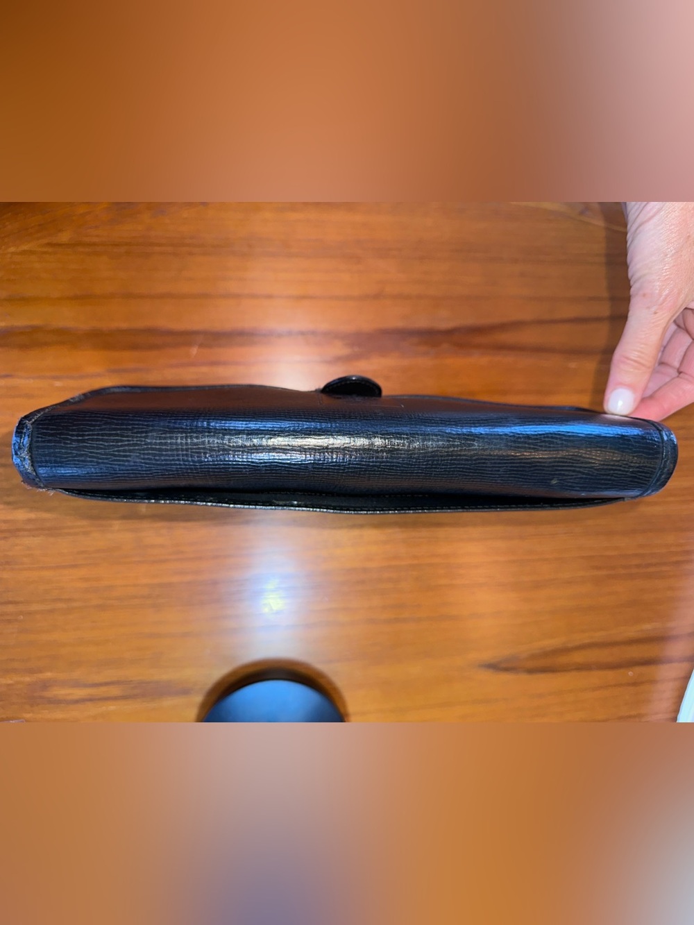 Céline Paris | Black Leather Triomphe Clutch Wristlet | Collector | Vintage - Picture 6 of 15